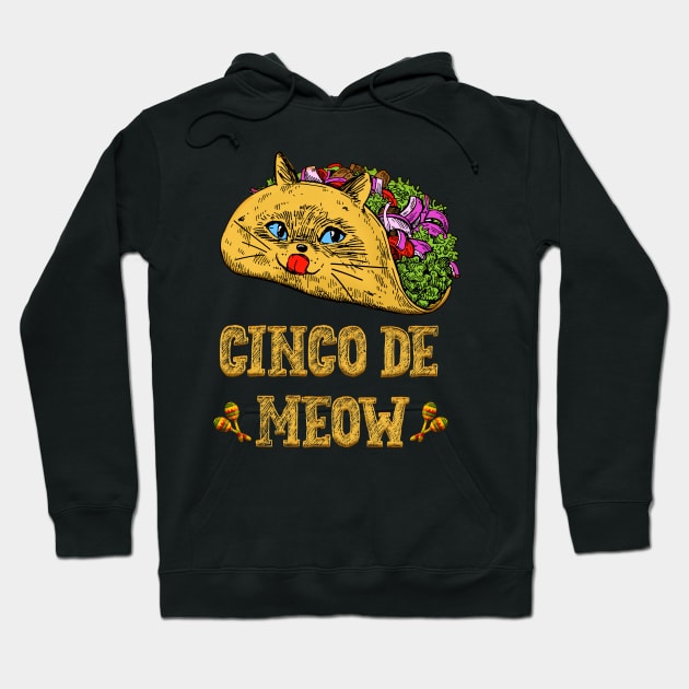 Funny cat tacos cinco de mayo Hoodie by AssoDesign